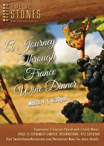 Twelve Stones Wine Dinner March 2015